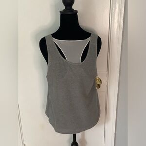 Gray Double Tank Top